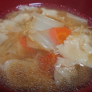 豆腐とお肉でヘルシー☆水餃子スープ